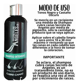 SHAMPO CUBRE CANAS ANGELES - ENVIO GRATIS + 2 OBSEQUIOS